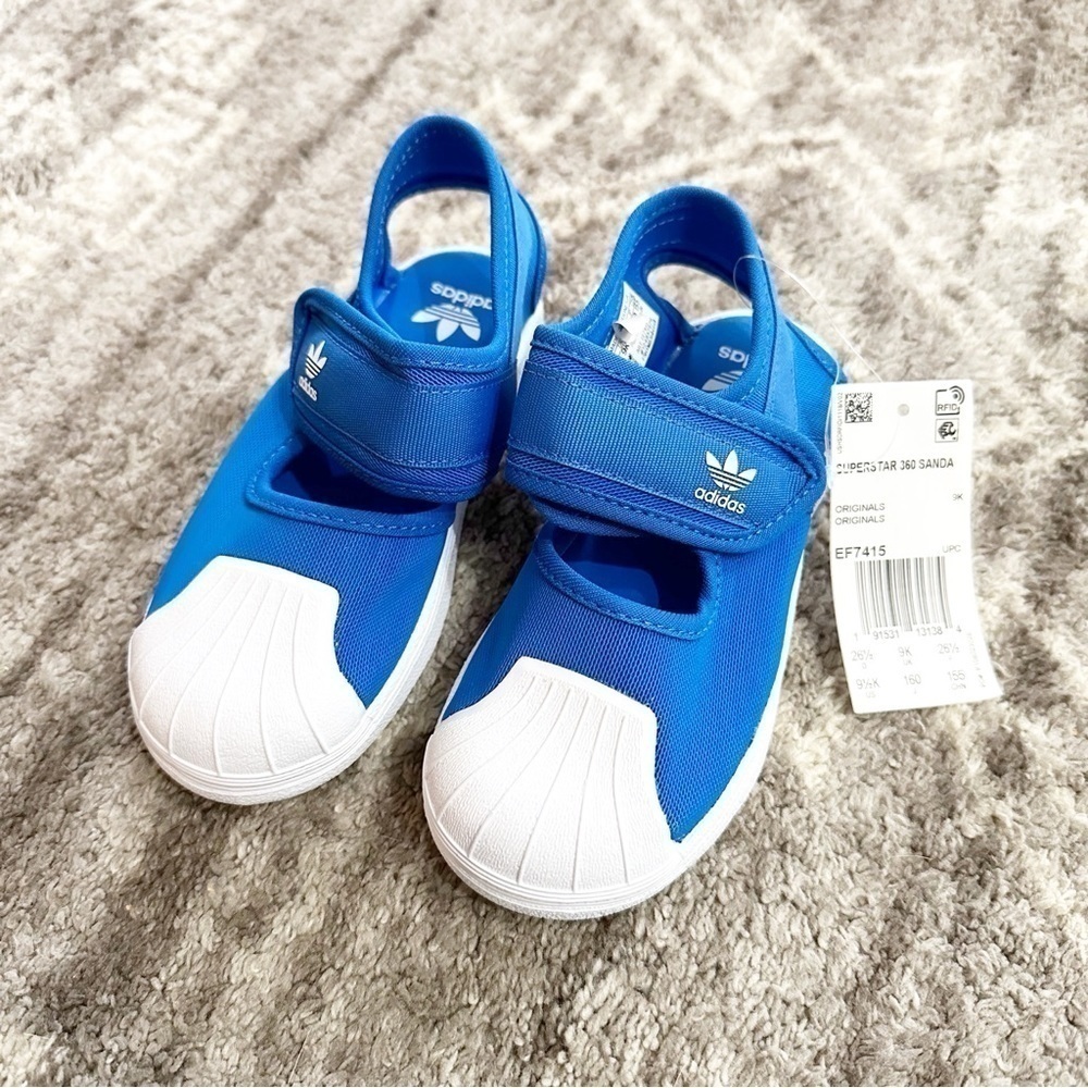 NWT Adidas Originals Superstar 360 Easy On Sandals Blue - Picture 1 of 3